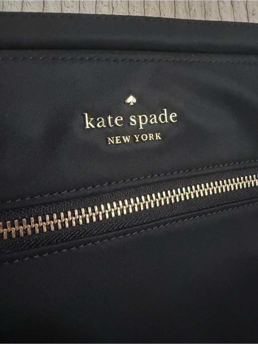 kate spade Black Nylon Laptop Crossbody Bag